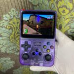 Retro gaming console R36S (Purple)