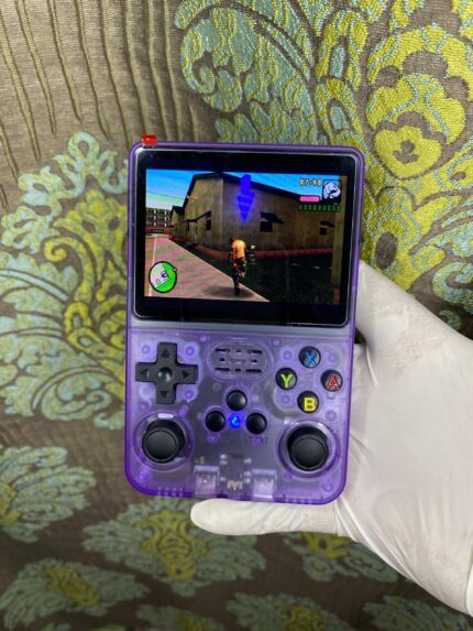 Retro gaming console R36S (Purple)