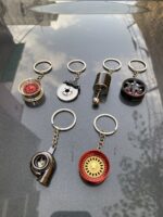 4 Keychain Combo | Gear Shifter | Disc Brake |  Turbo | Spinning Alloy Rims | Piston | Metal Shocker - Image 8