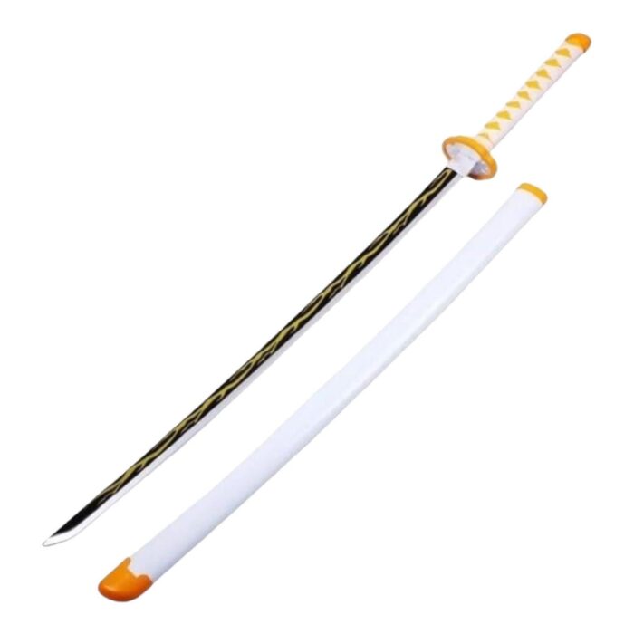 Demon Slayer Zenitsu Agatsuma Cosplay Replica Premium Life Size Wooden Katana [104 CM] || DEMON SLAYER - Image 3