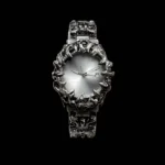 Crimson Eclipse – Gothic White Dial Metal Watch