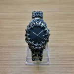 Crimson Eclipse – Gothic Raven Black Dial Metal Watch - Image 3