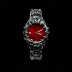 Crimson Eclipse – Gothic Red Dial Metal Watch