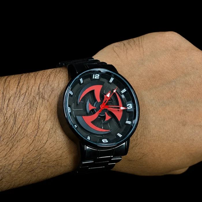 Obito/Kakashi Sharingan – Gyro Watch (Red) - Image 2