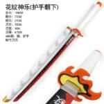 Demon Slayer Kyojuro Rengoku Cosplay Replica Premium Life Size Wooden Katana [104 CM] || DEMON SLAYER - Image 3