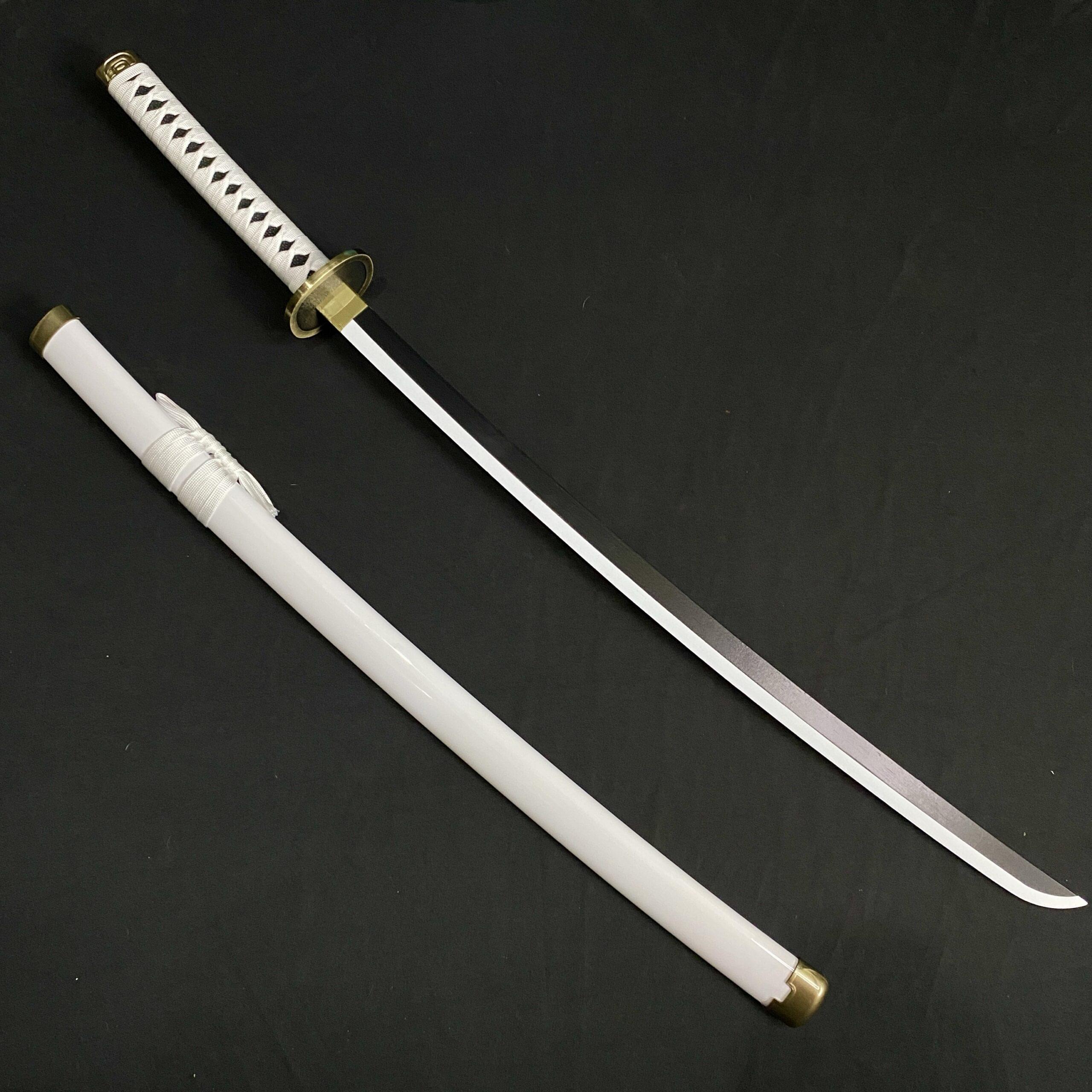 One Piece Rorono Zoro White Wado Ichimonji Cosplay Replica Premium Life Size Wooden Katana [104 CM] || ONE PIECE